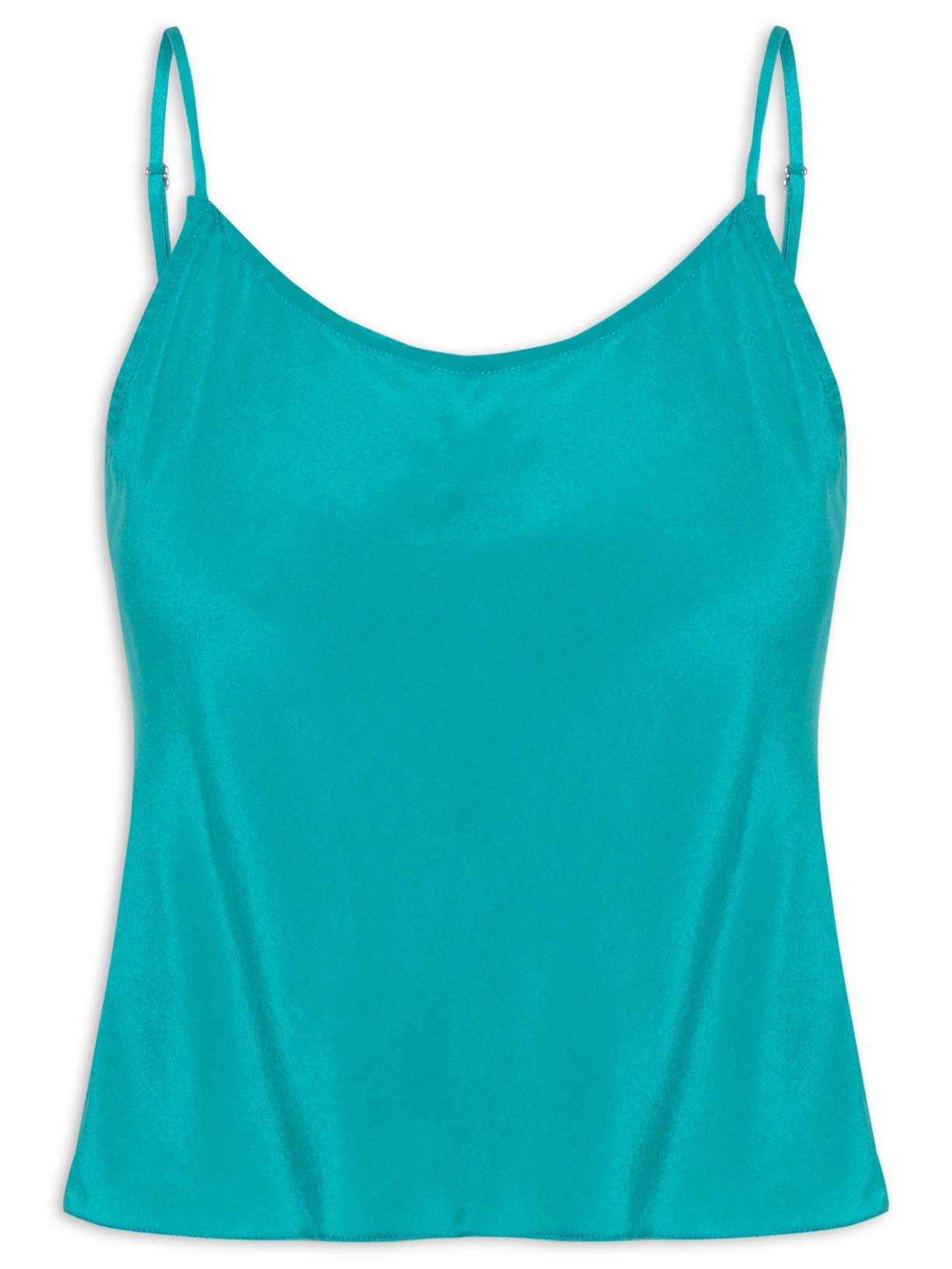 Blusa Feminina Alça Em Seda Pura - Verde