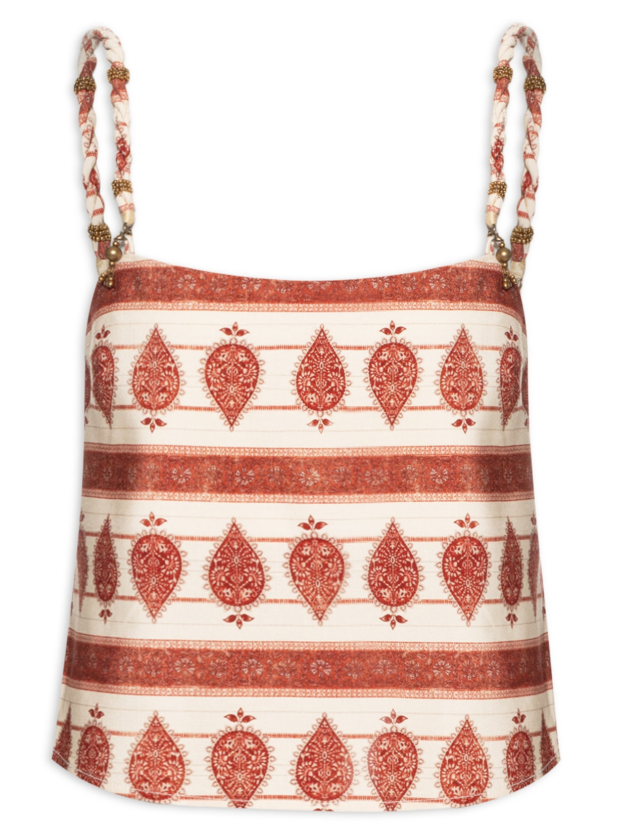 Blusa Feminina Alça Estampa Mya Grad - Vermelho