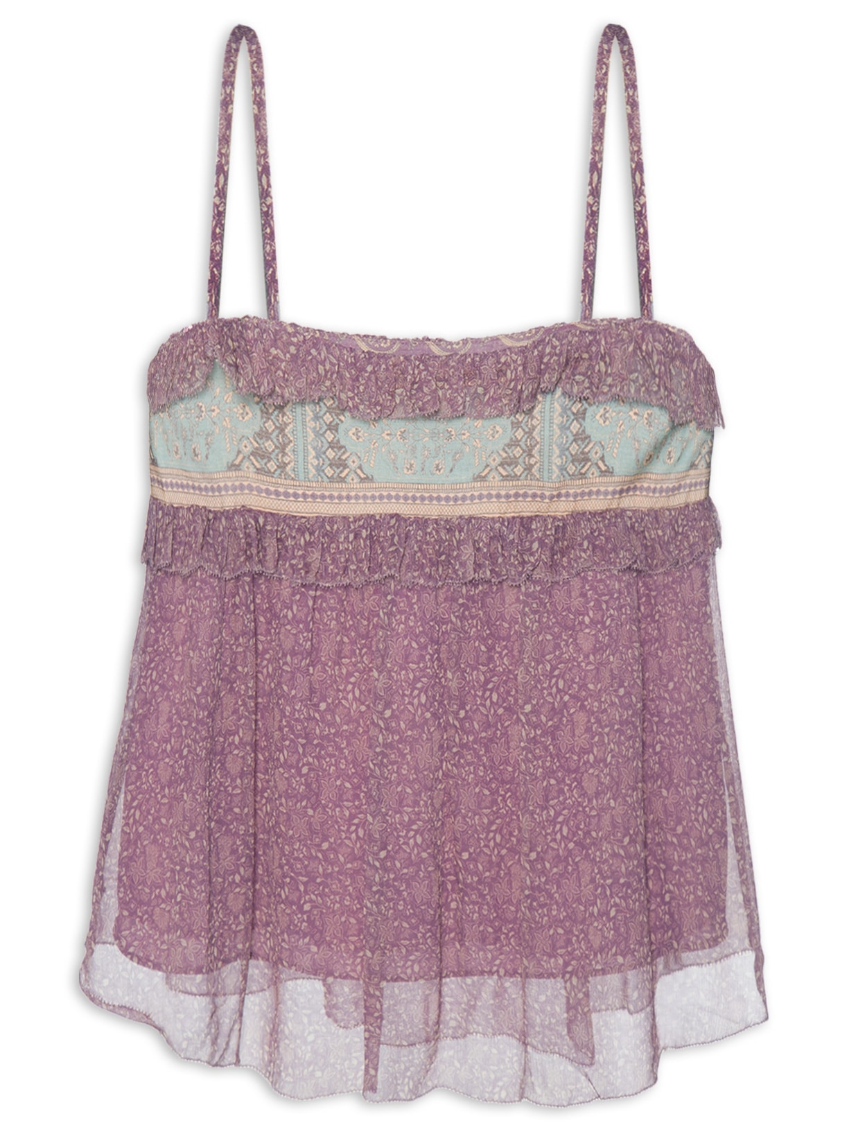 Blusa Feminina Alça Ggt Estampa Isla - Roxo