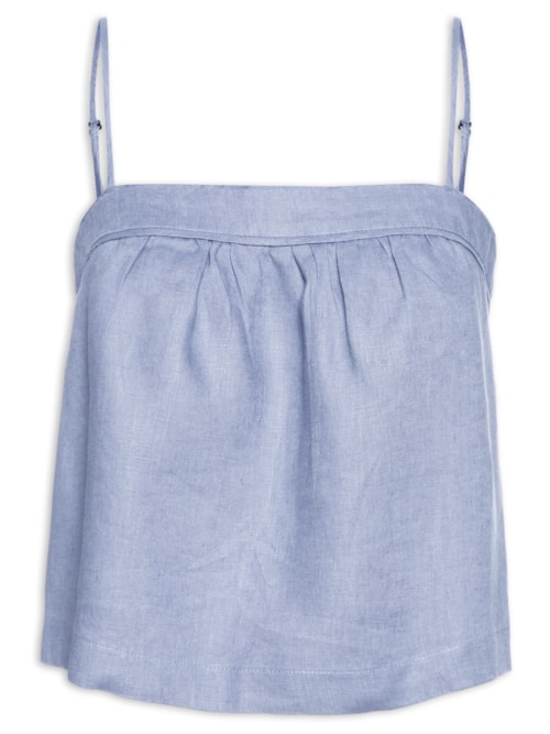 Blusa Feminina Alça Linho - Lilás