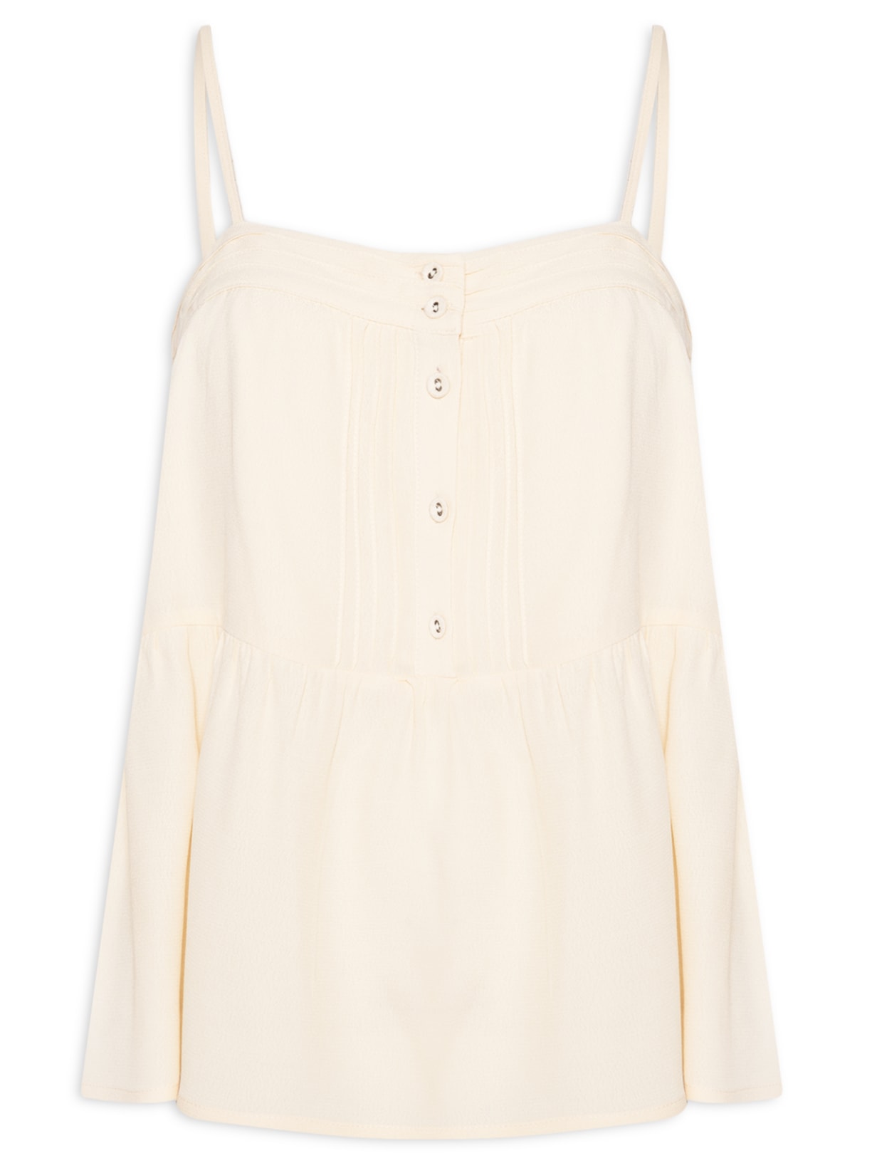 Blusa Feminina Alça Nervuras - Bege