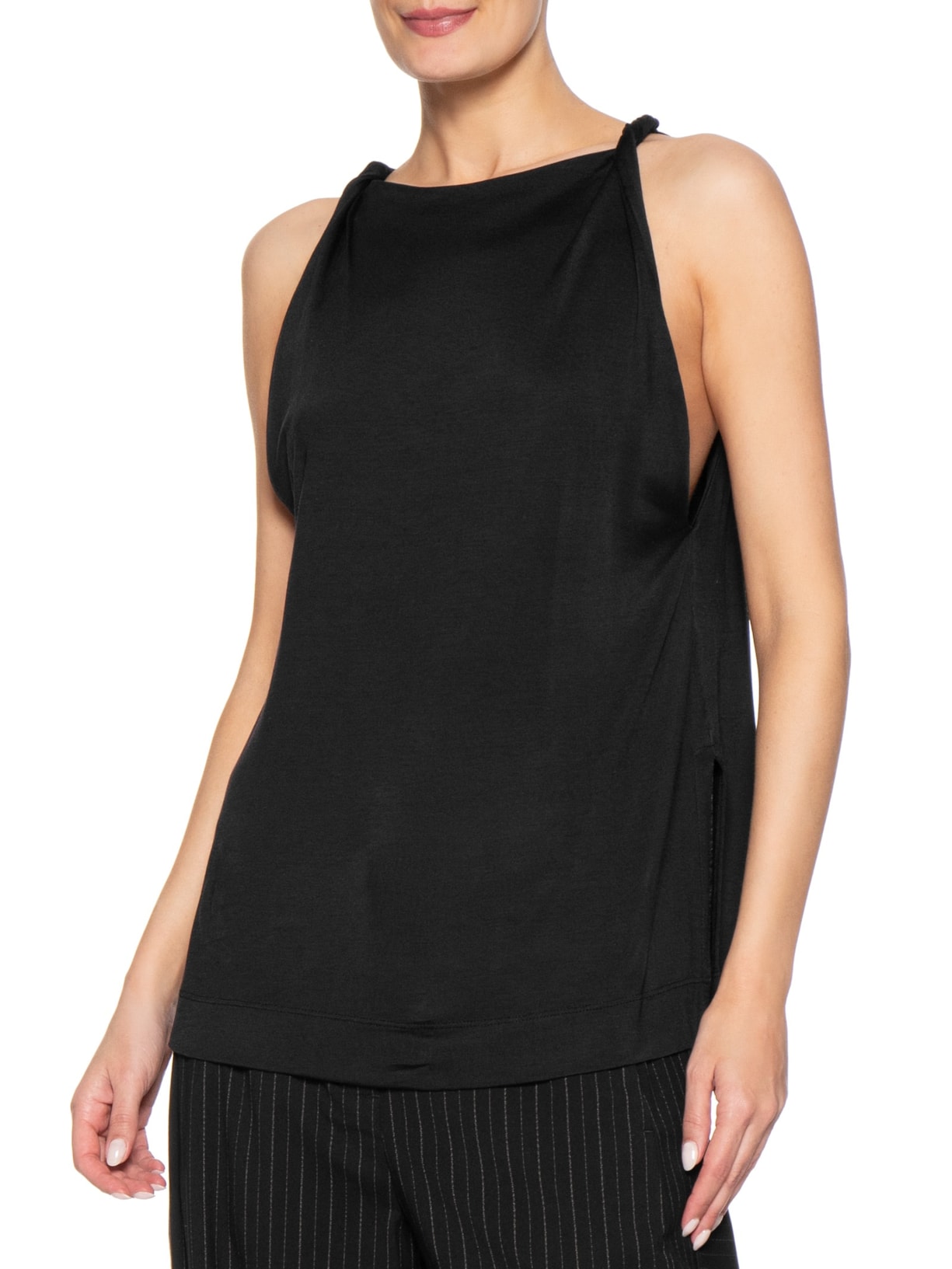 Blusa Feminina Alça Torcida Preto Animale