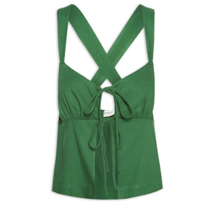 Blusa Feminina Alças Costas Cruzadas - Verde