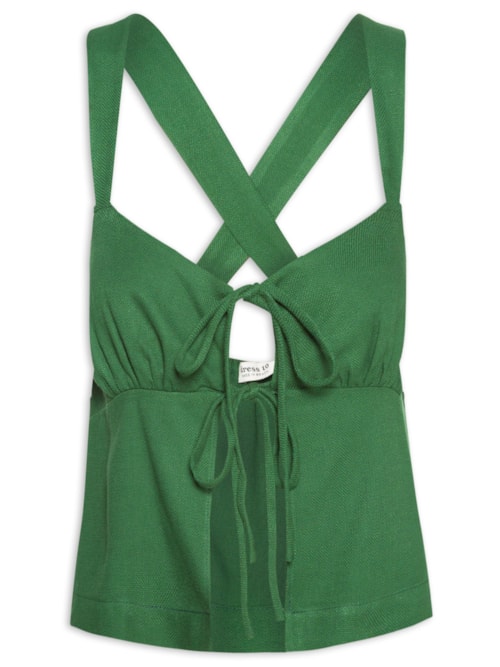 Blusa Feminina Alças Costas Cruzadas - Verde