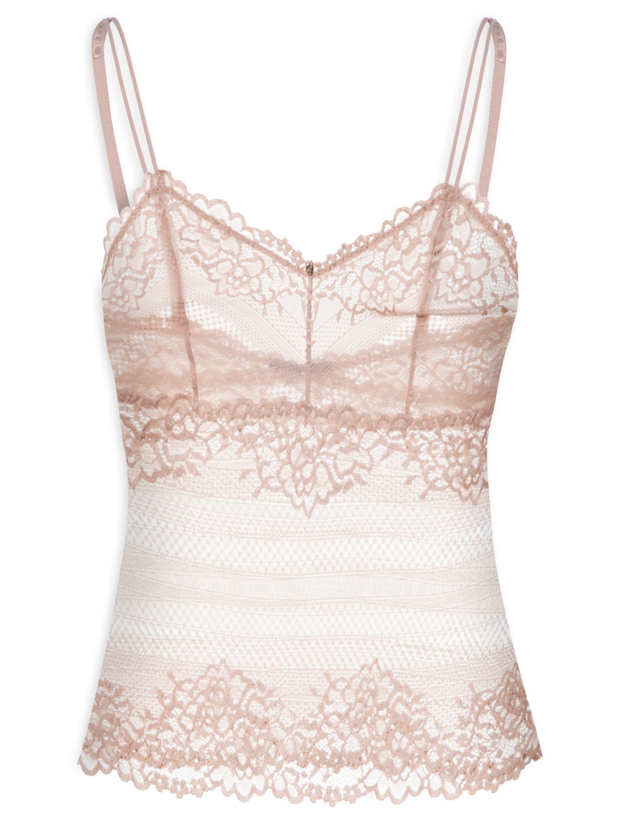 Blusa Feminina Alças Finas Em Renda - Rosa