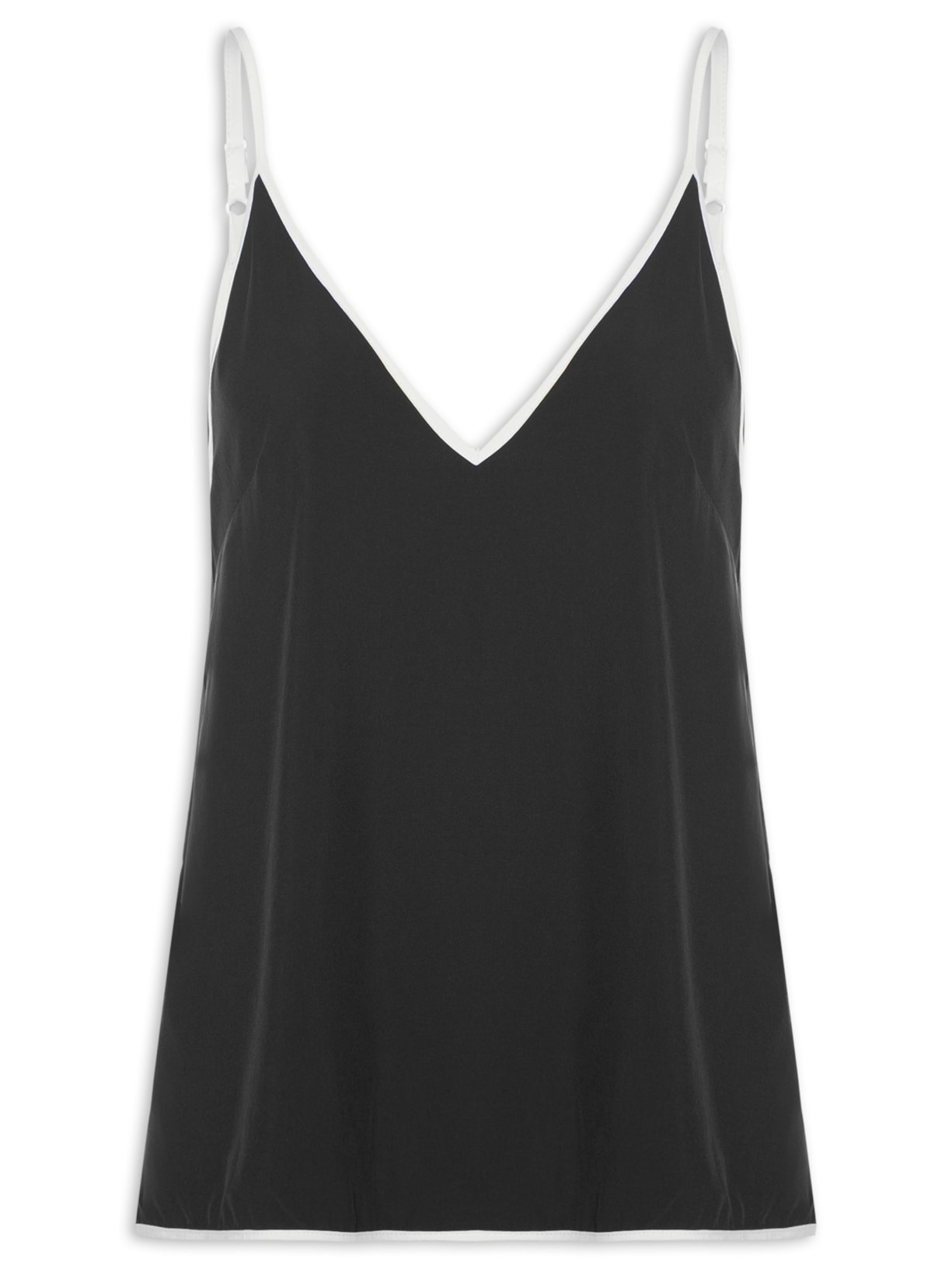 Blusa Feminina Alças Superlight Viés - Preto