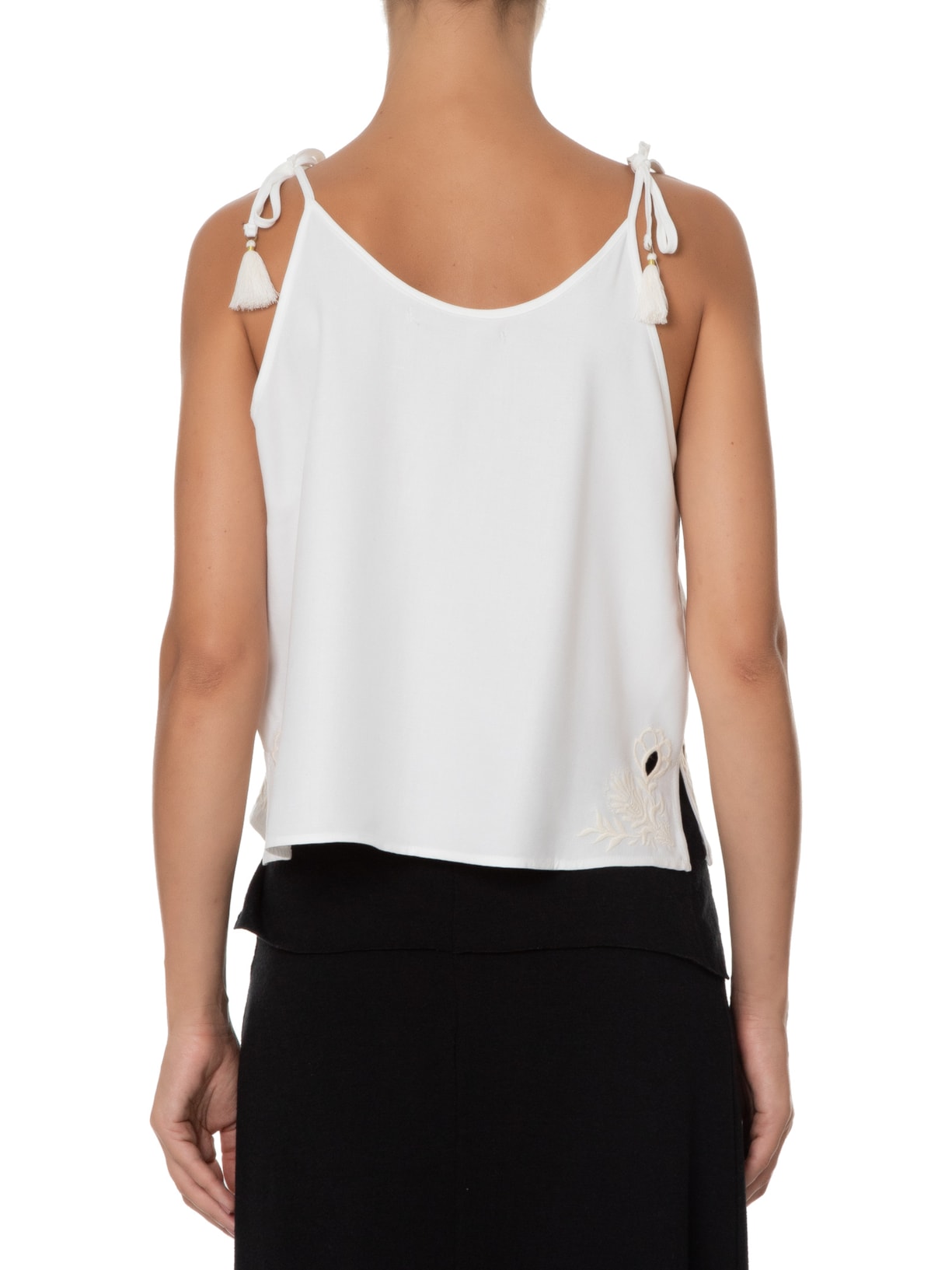 Blusa Feminina Alcinha Bordado Positano Branco Maria Filó