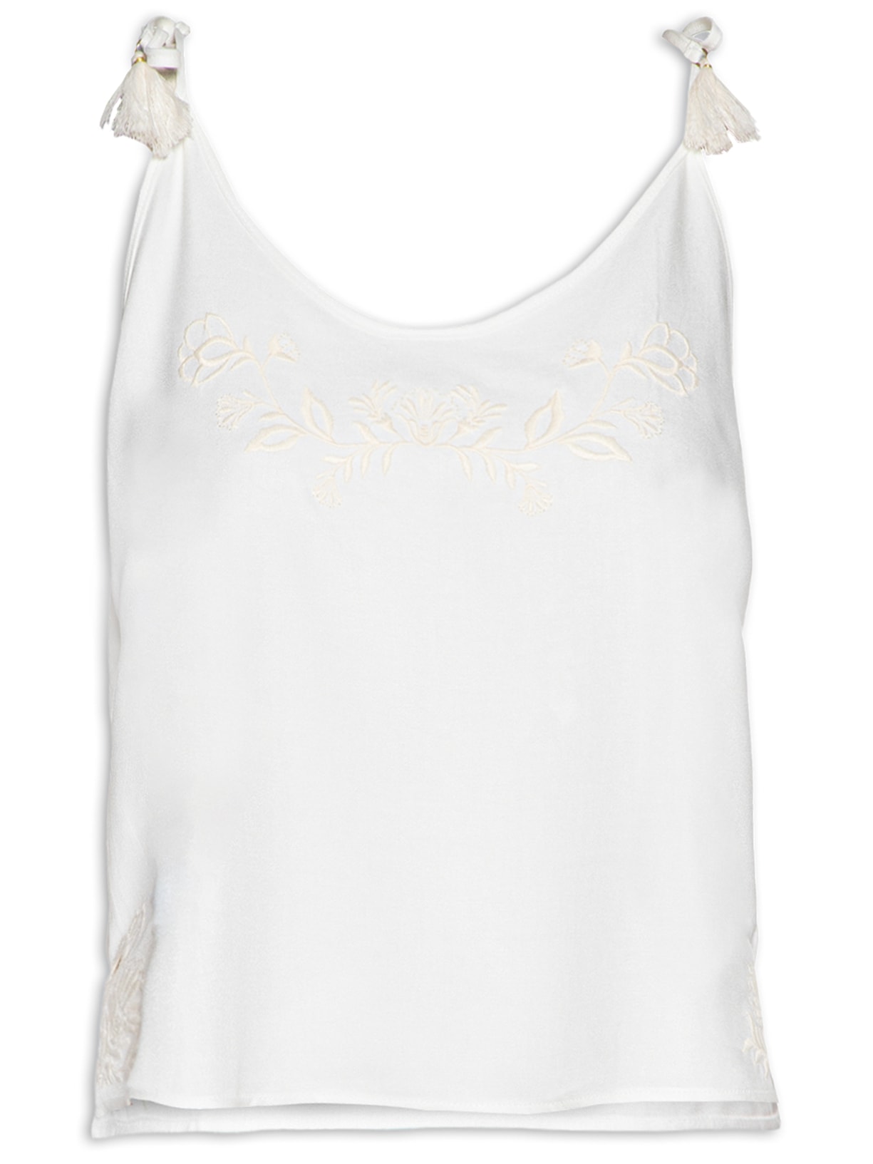 Blusa Feminina Alcinha Bordado Positano - Branco