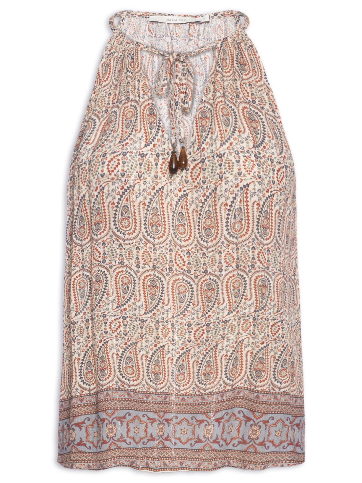 Blusa Feminina Alcinha Decote Estampa Blink - Bege