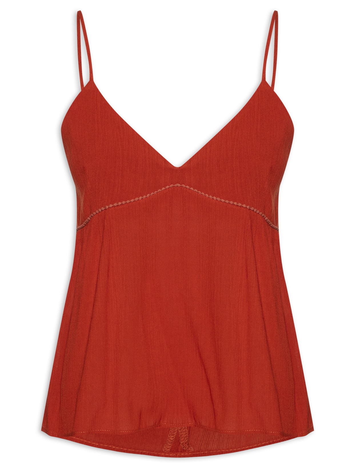 Blusa Feminina Alcinha Entremeio - Vermelho