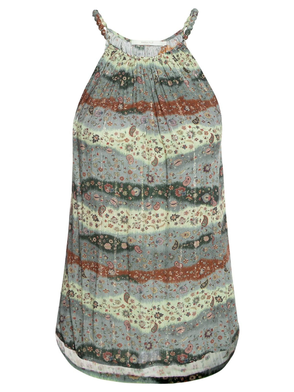 Blusa Feminina Alcinha Estampa Blossom - Azul