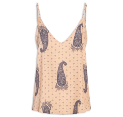 Blusa Feminina Alcinha Gold Blue - Bege