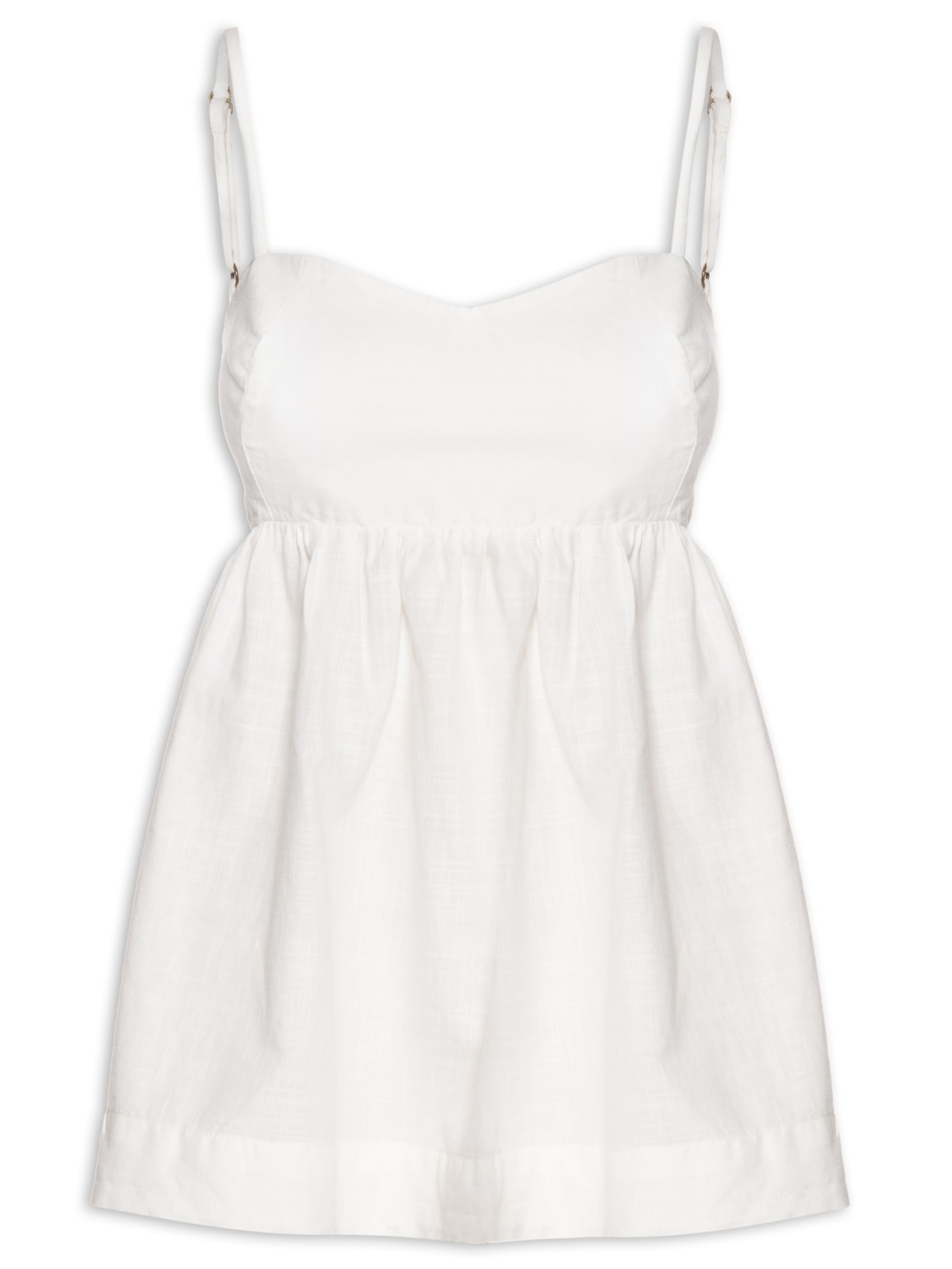 Blusa Feminina Alcinhas Amarração - Branco