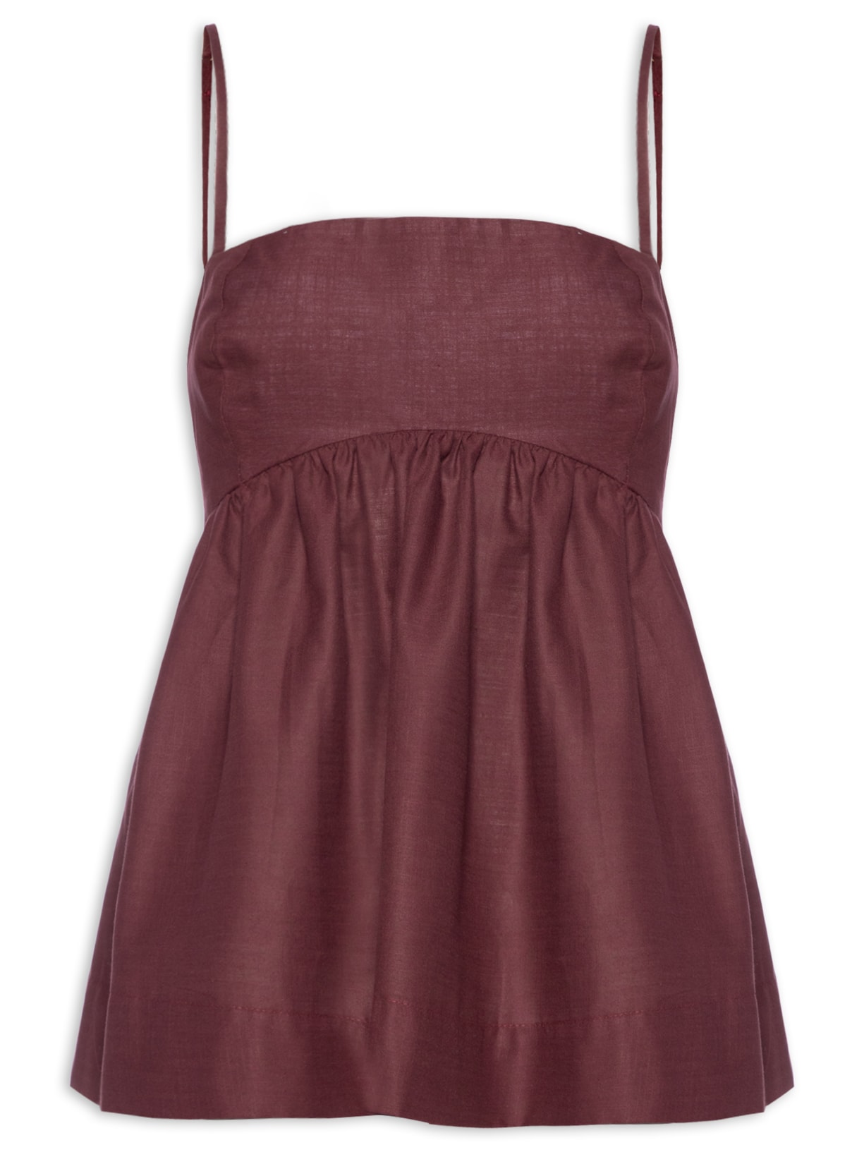 Blusa Feminina Alcinhas Amarração - Marrom