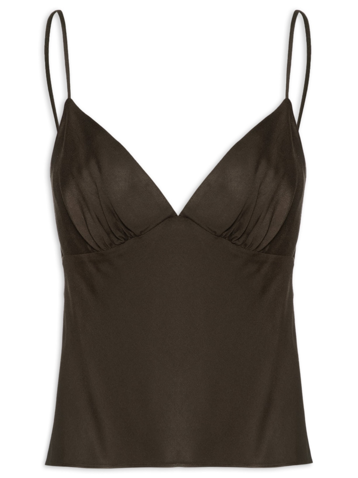 Blusa Feminina Alcinhas Marrom Farm