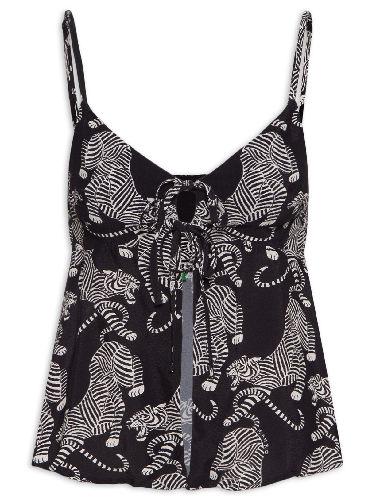 Blusa Feminina Alcinhas Tigres - Preto