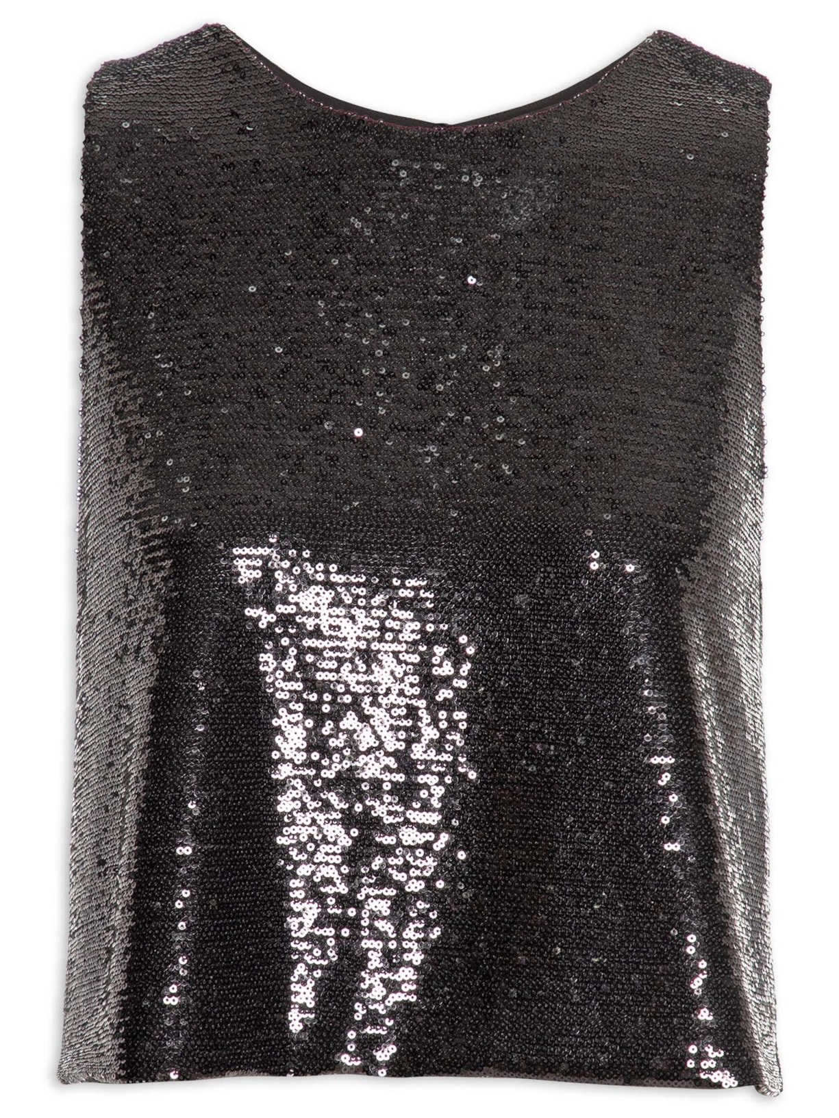 Blusa Feminina Alfa Eliza Paetê - Preto