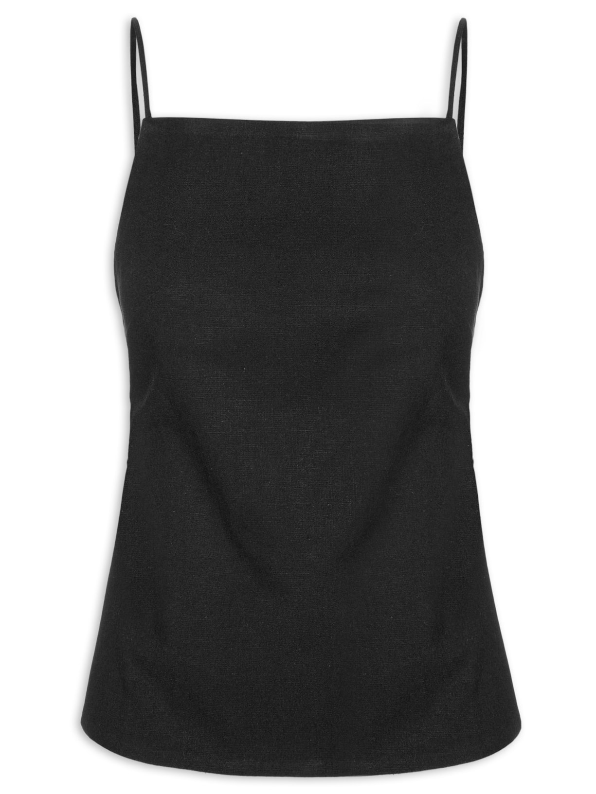 Blusa Feminina Alfaiataria Alcinhas - Preto