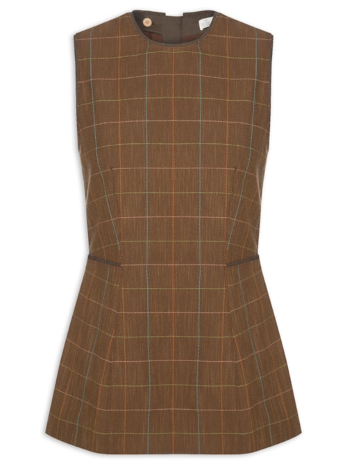 Blusa Feminina Alfaiatria Plus Betina Nko - Marrom