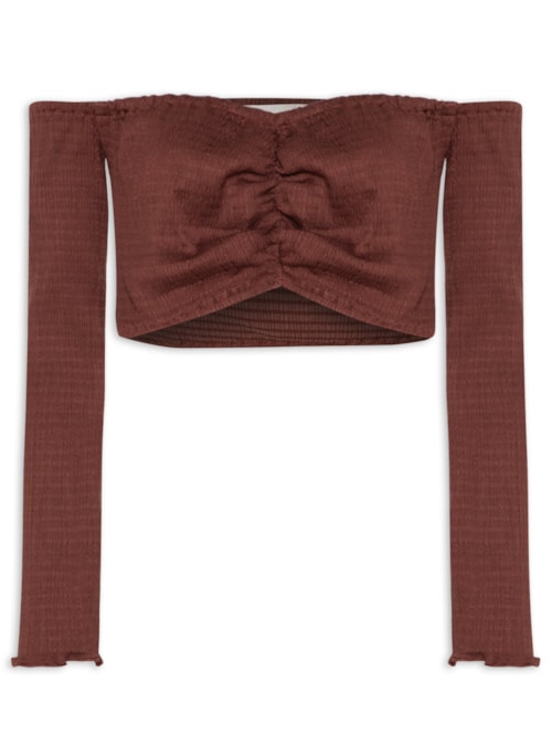 Blusa Feminina Algodão Cliff - Marrom