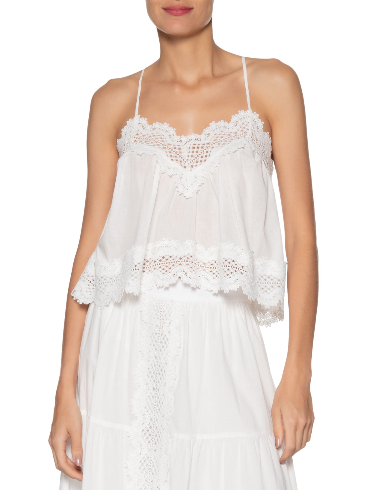 Blusa Feminina Algodão Com Renda Branco Dress To