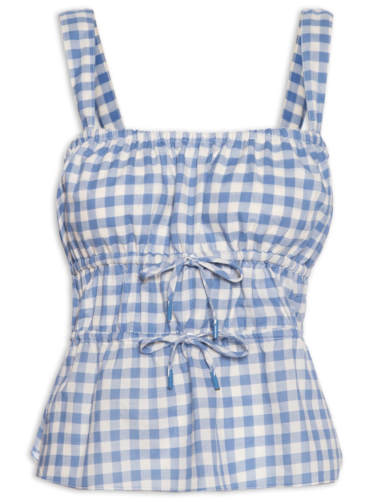 Blusa Feminina Algodão Vichy - Azul