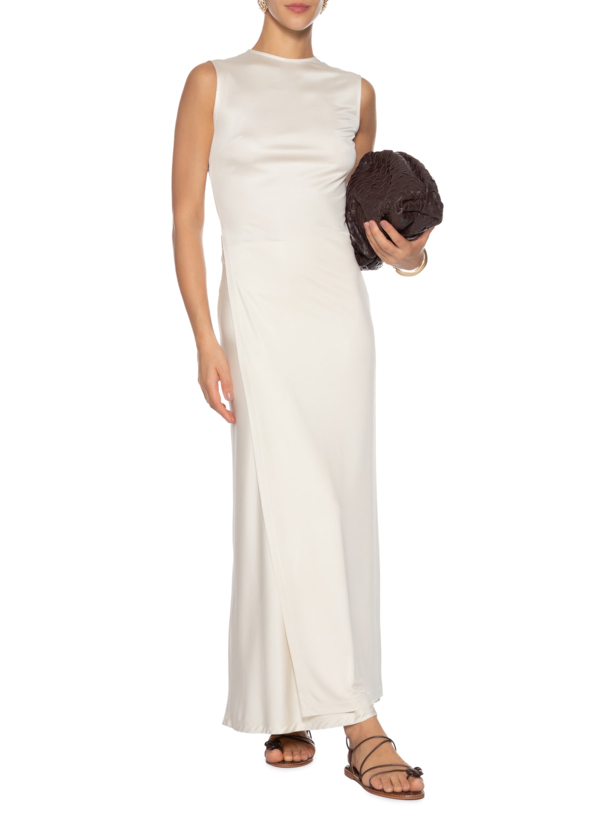 Blusa Feminina Alongada Assimétrica Off White '2Essential