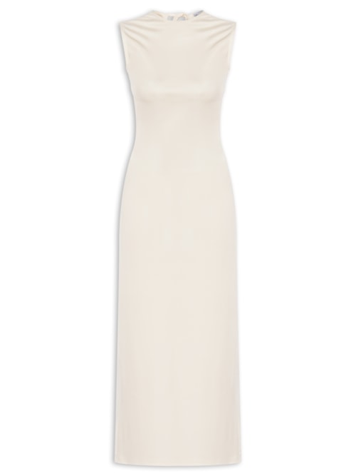 Blusa Feminina Alongada Assimétrica - Off White