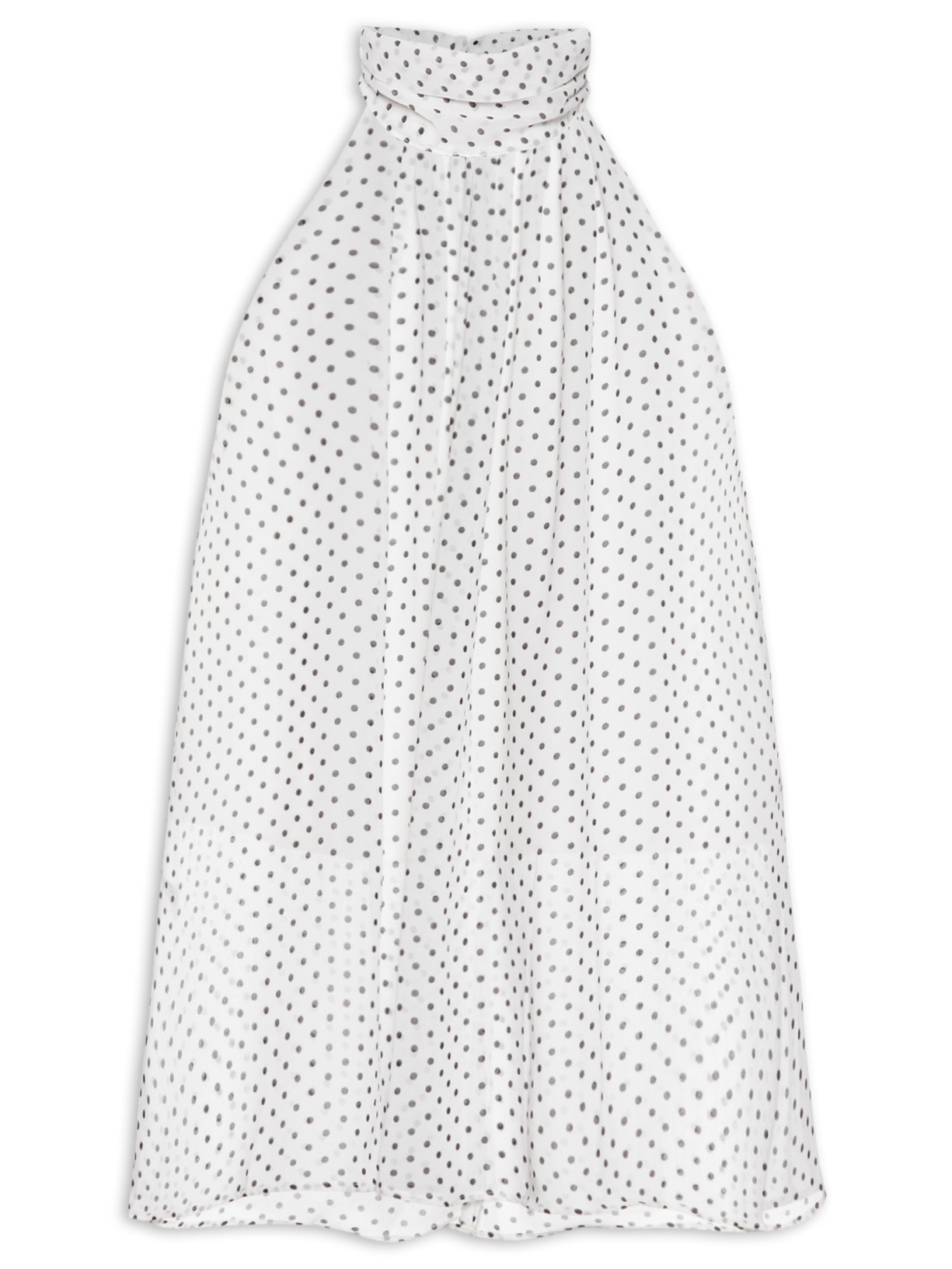 Blusa Feminina Alongada Com Decote Halter Off White '2Essential