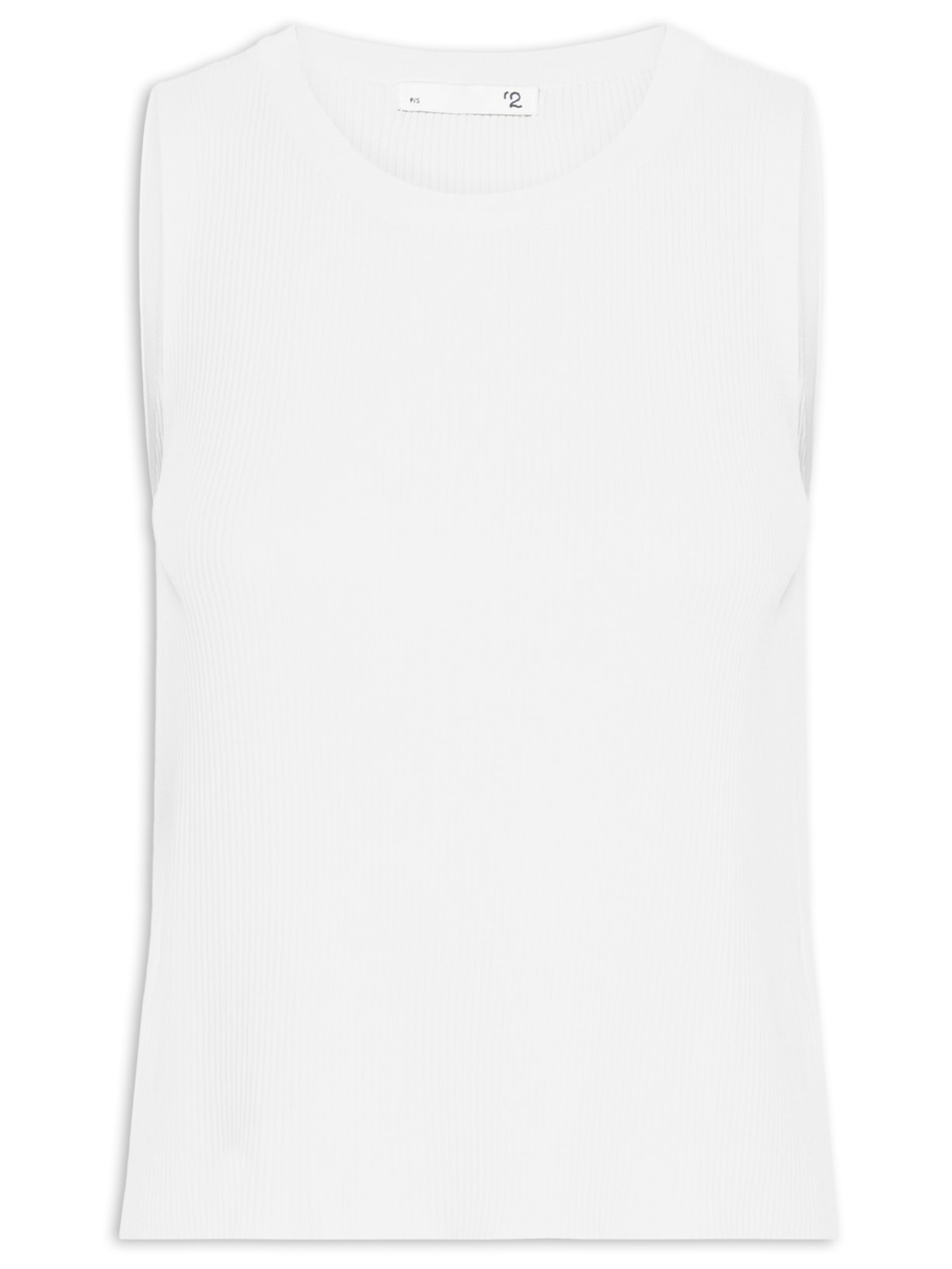 Blusa Feminina Alongada Em Tricot - Branco