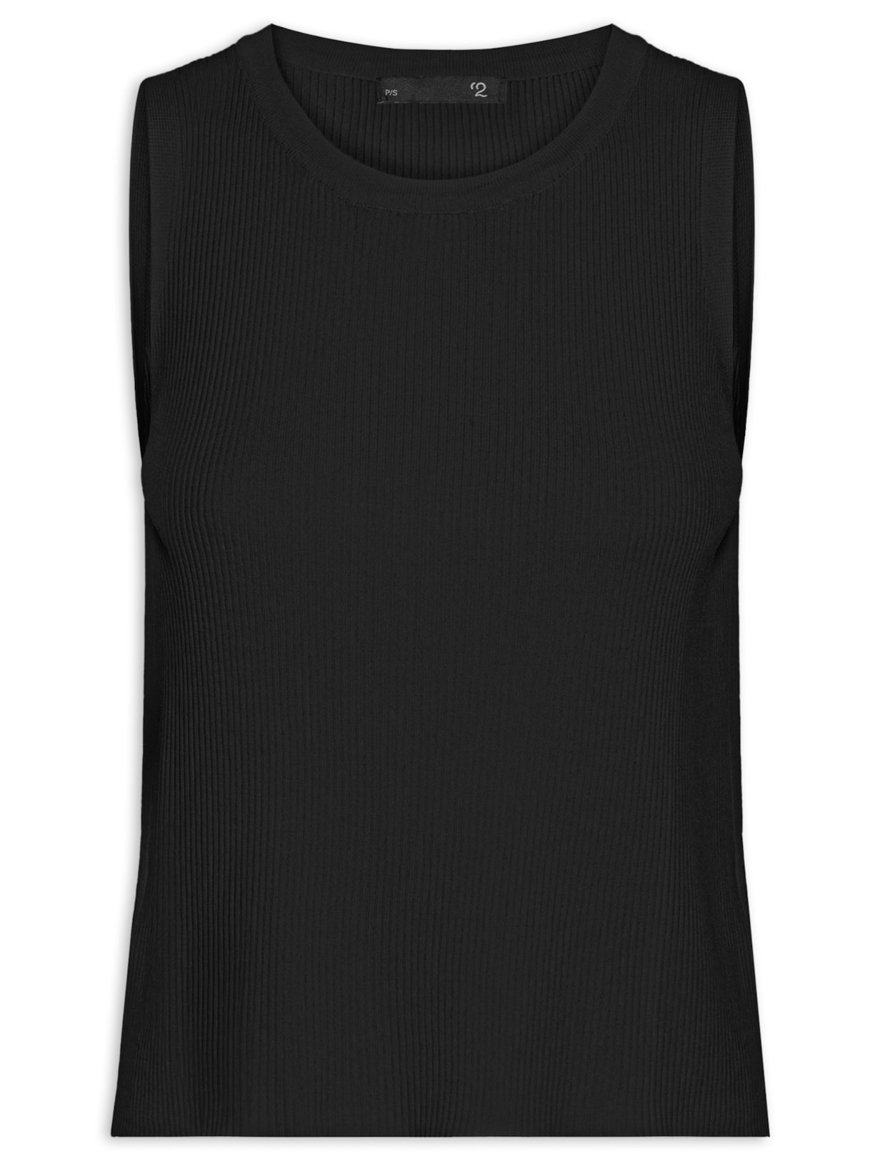 Blusa Feminina Alongada Em Tricot - Preto