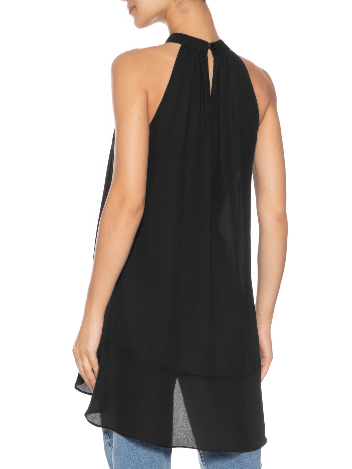 Blusa Feminina Alongada Preto Market 33