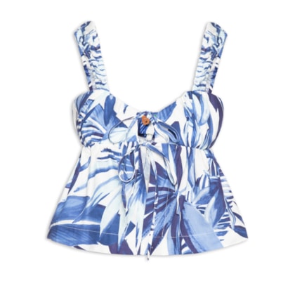 Blusa Feminina Amarração Bananarte - Azul