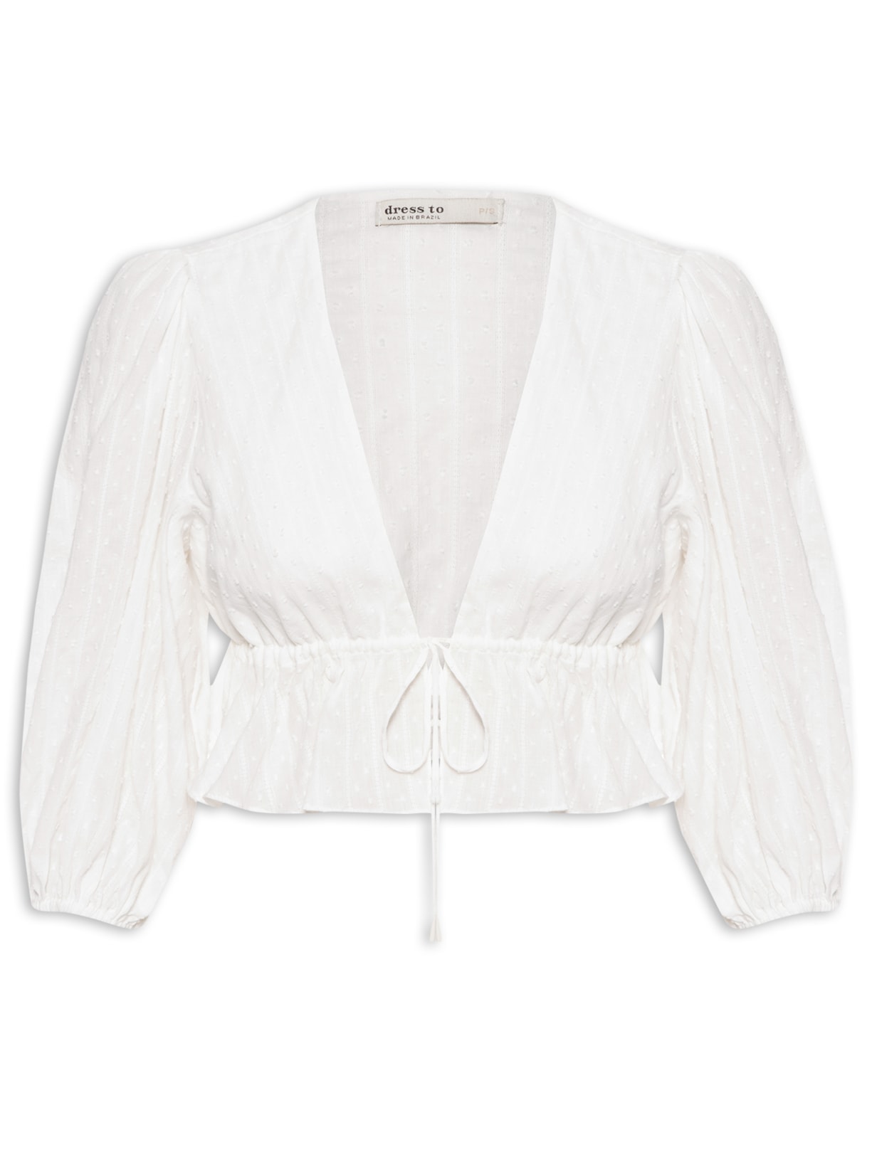 Blusa Feminina Amarração Busto - Branco