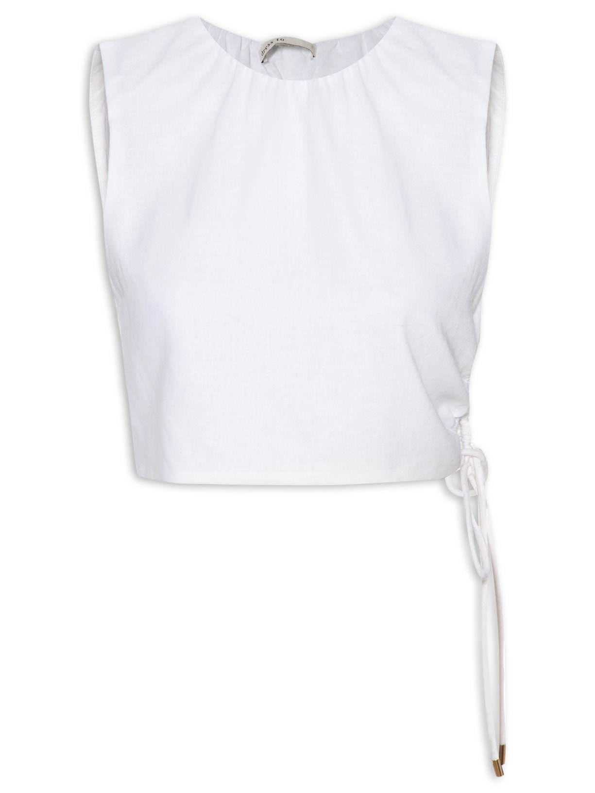 Blusa Feminina Amarração Lateral - Off White