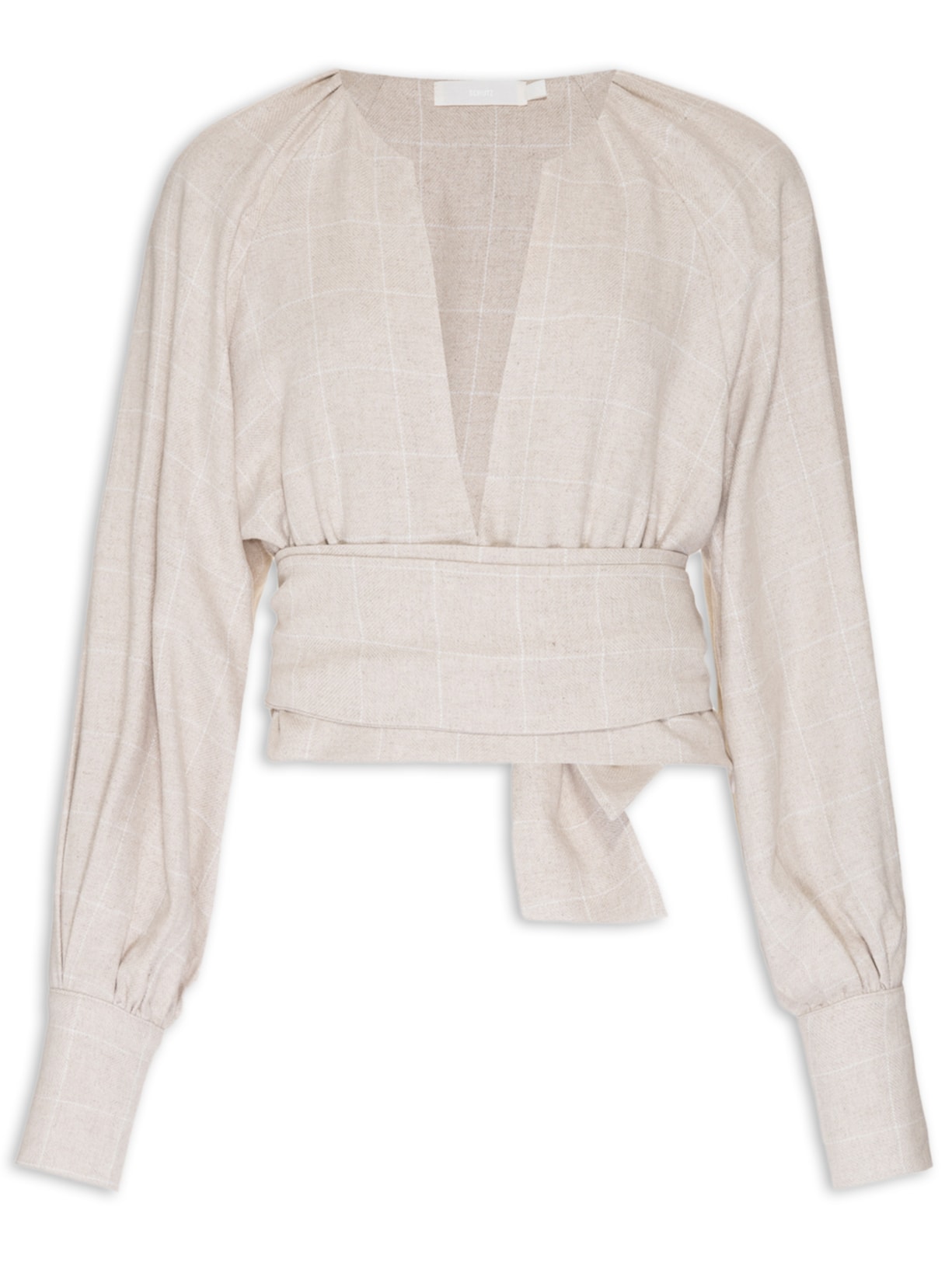 Blusa Feminina Amarração Linho Donatella Areia - Bege