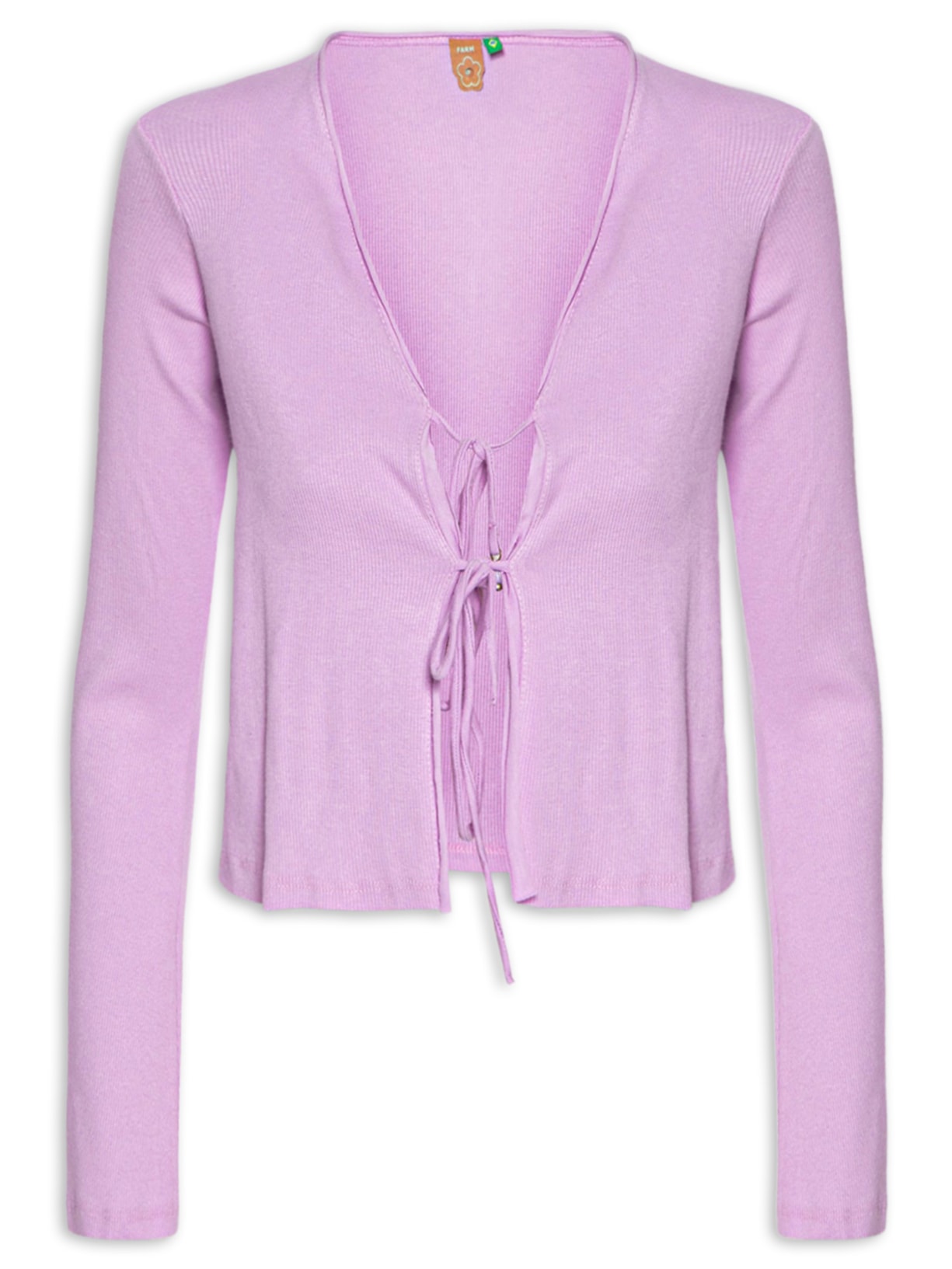 Blusa Feminina Amarração Rib Roxo Farm