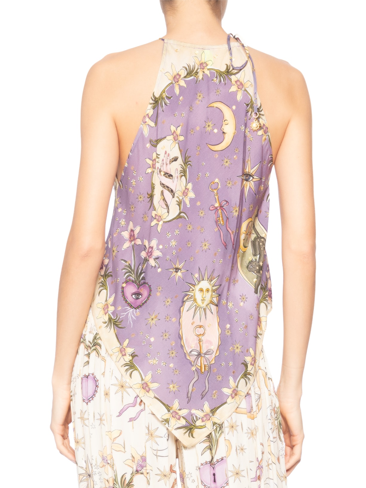 Blusa Feminina Amarração Selva Mística Roxo Farm