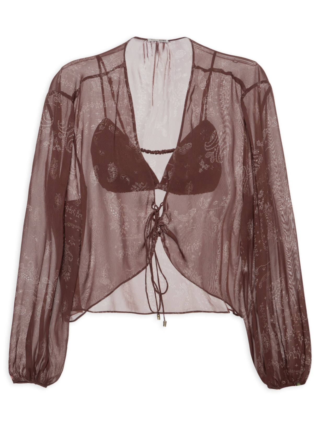 Blusa Feminina Amarração St Bandana Choco Corrida Marrom Animale Jeans