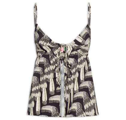 Blusa Feminina Amarração Tucanário - Preto