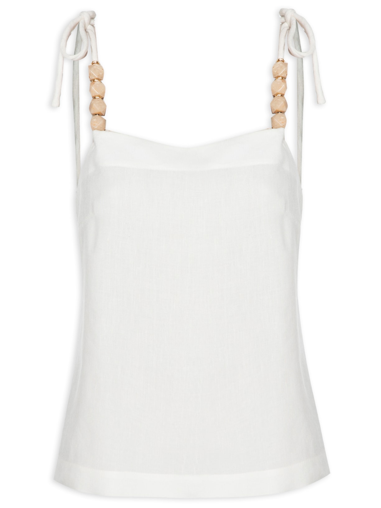 Blusa Feminina Ampla De Linho Off White Animale Jeans