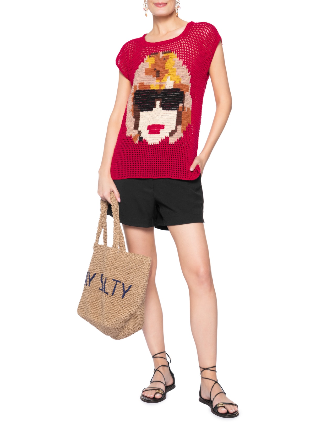 Blusa Feminina Anna Wintour Vermelho Vem Meu Bem
