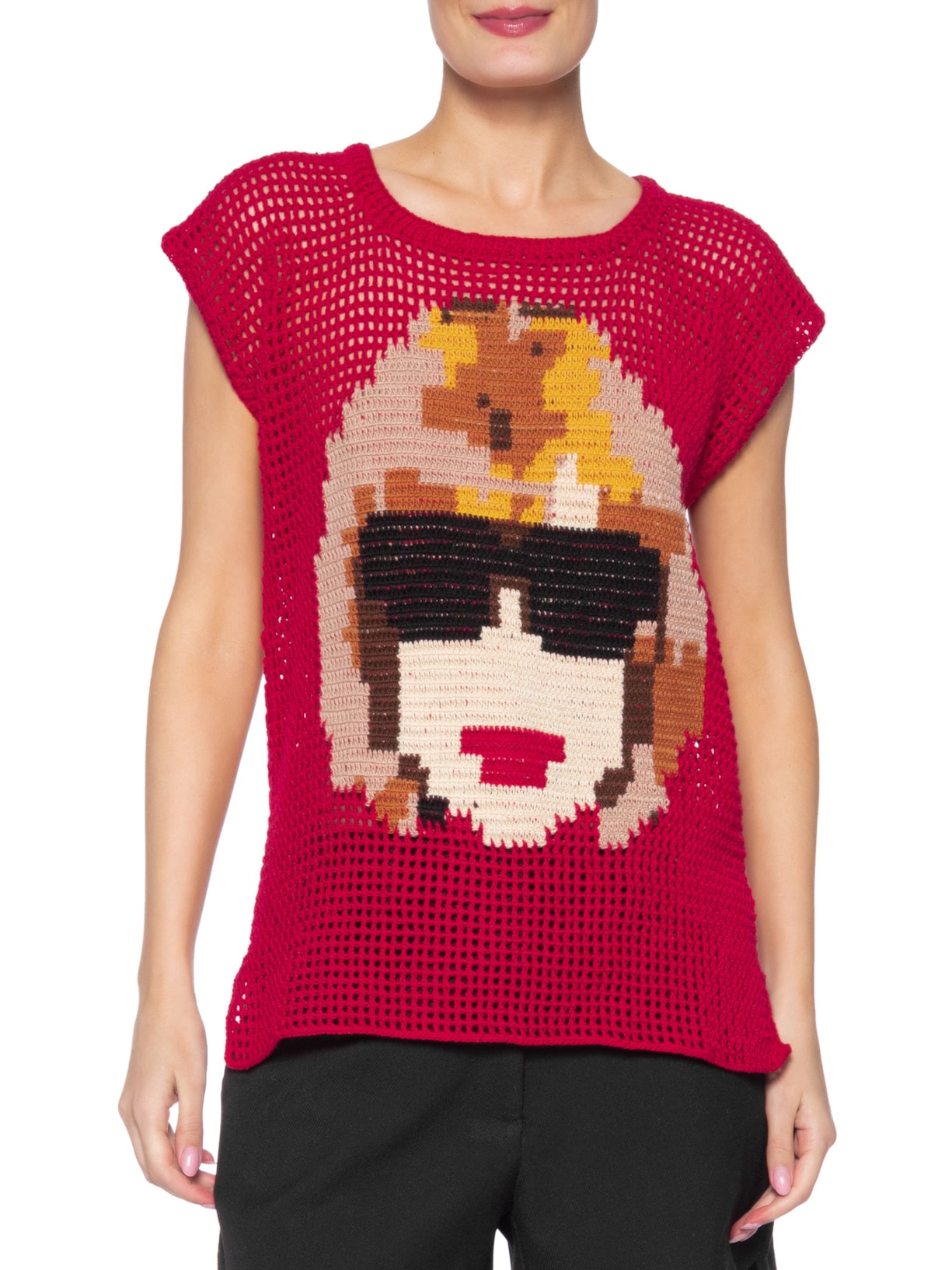 Blusa Feminina Anna Wintour Vermelho Vem Meu Bem