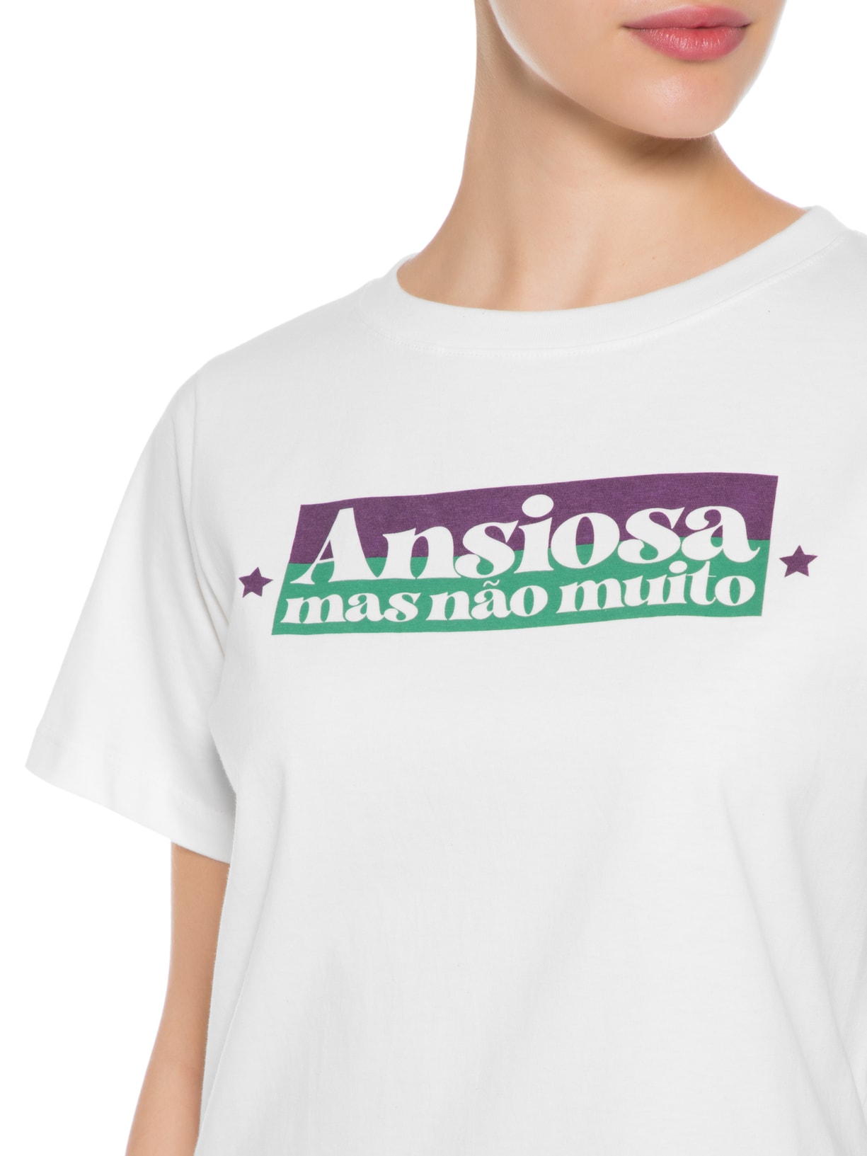 Blusa Feminina Ansiosa Mas Não Muito Branco Jouer Couture + Shop2gether