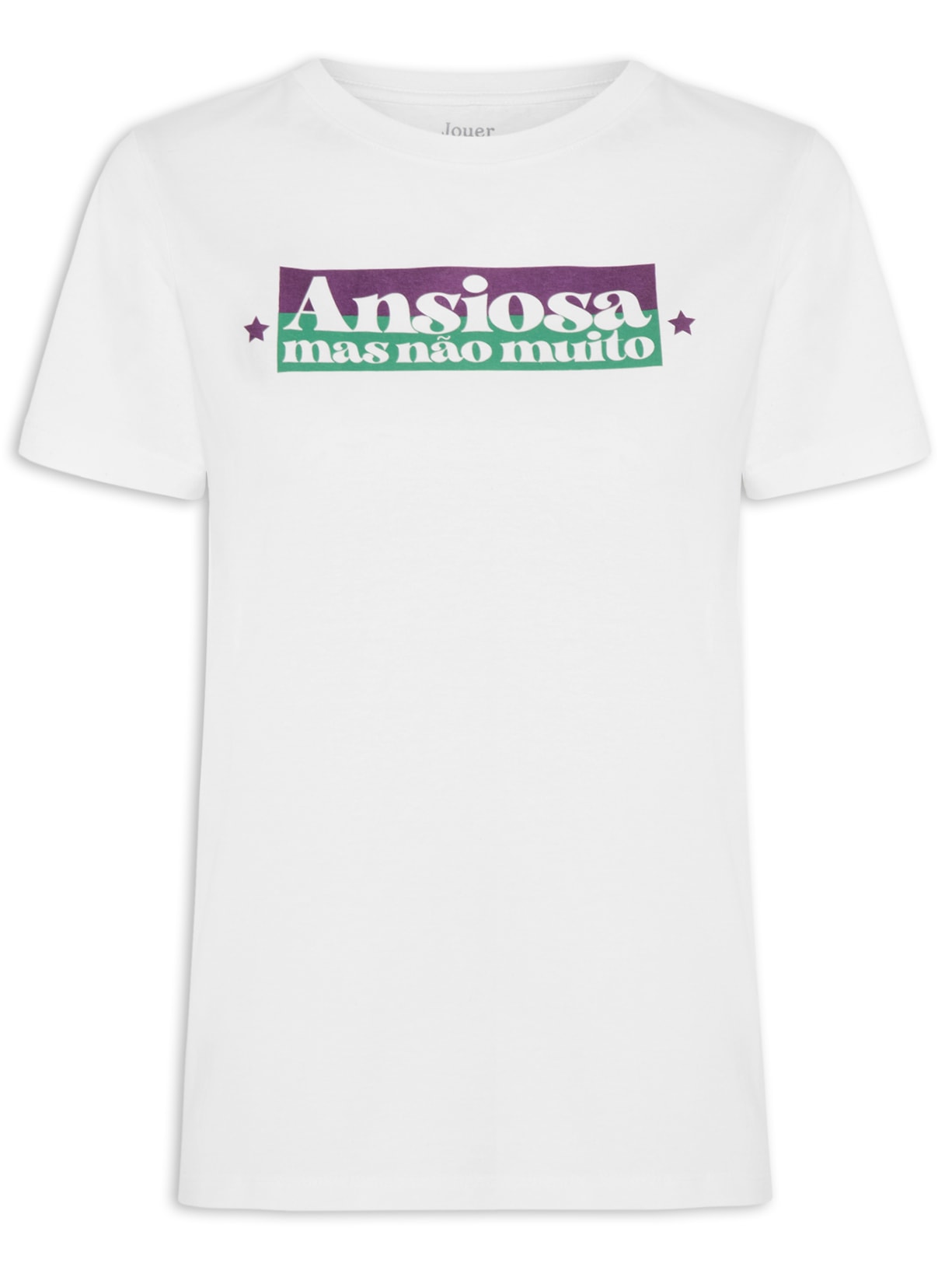 Blusa Feminina Ansiosa Mas Não Muito Branco Jouer Couture + Shop2gether