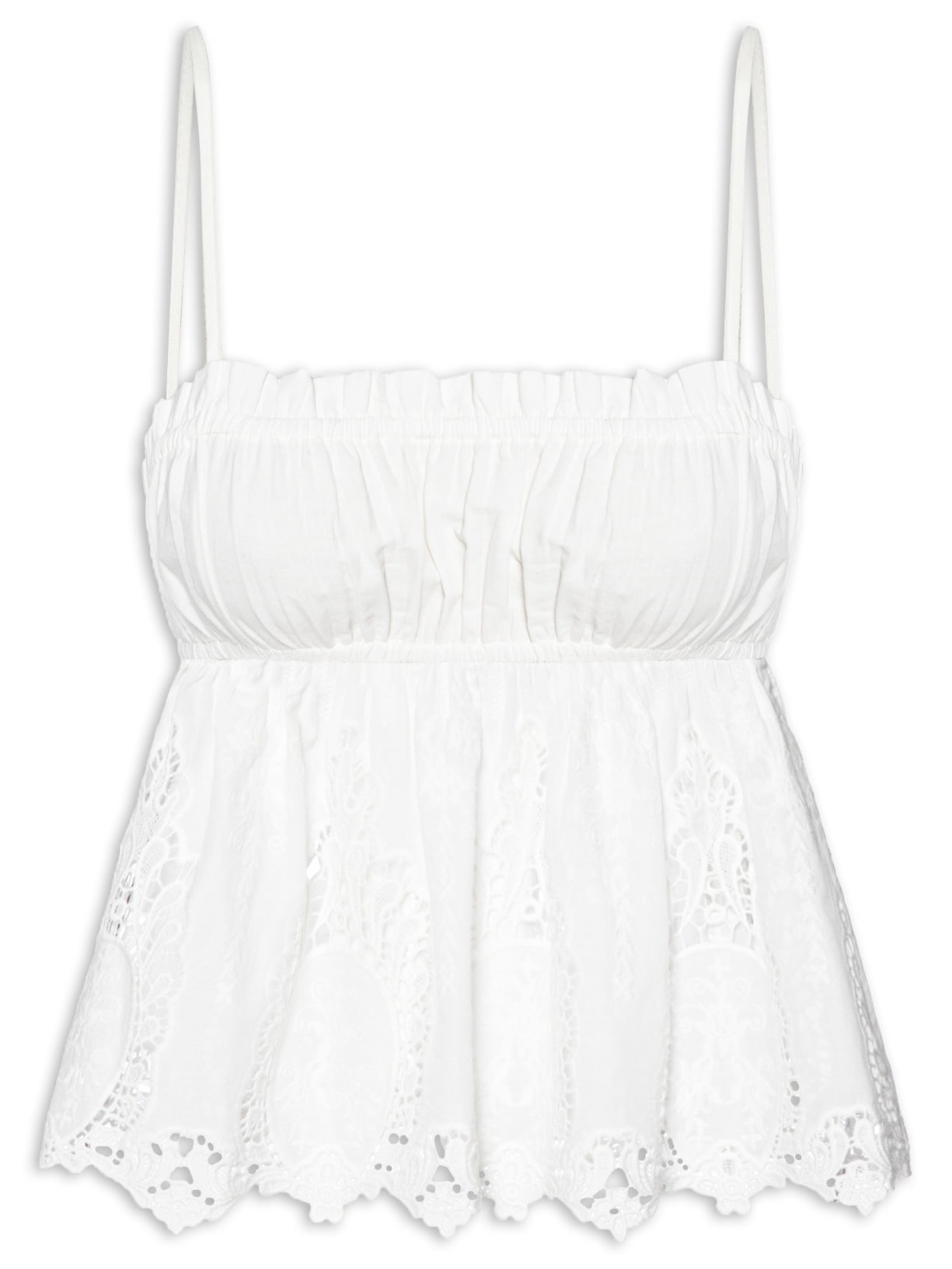 Blusa Feminina Artesanal Camafeu Branco Farm