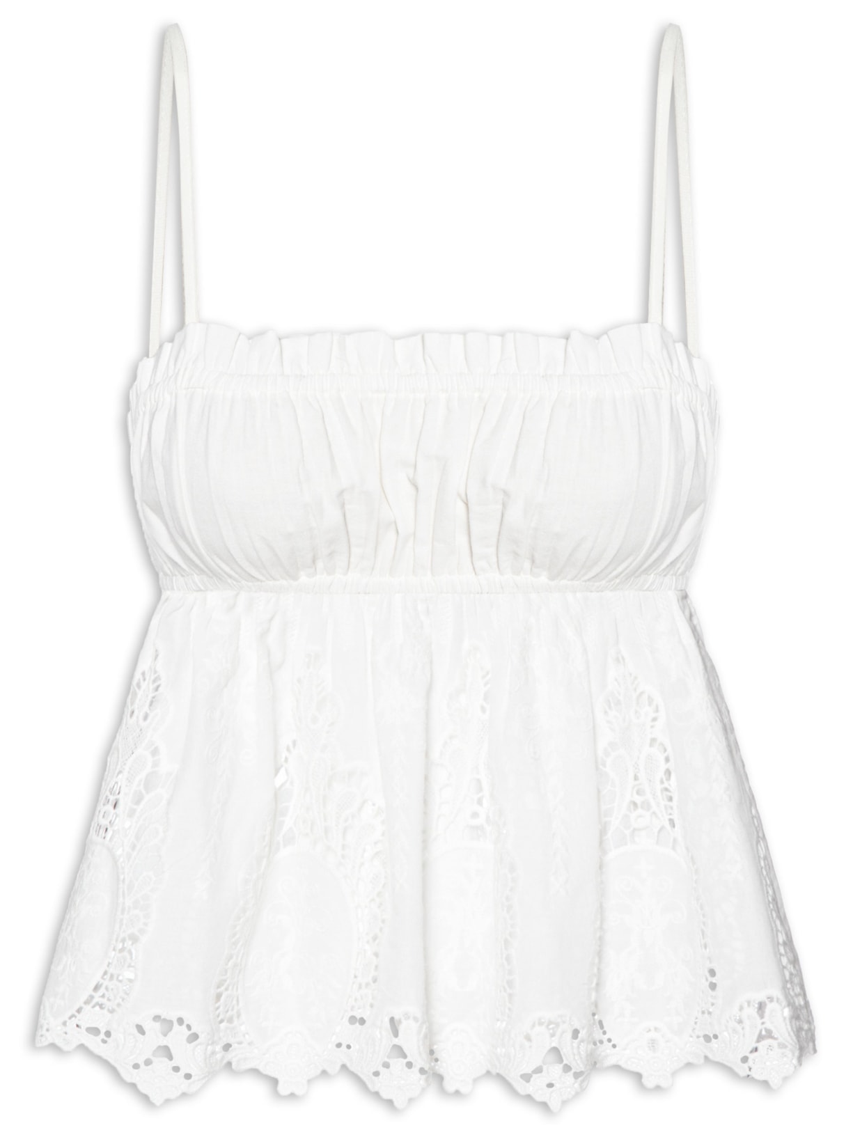 Blusa Feminina Artesanal Camafeu Branco Farm