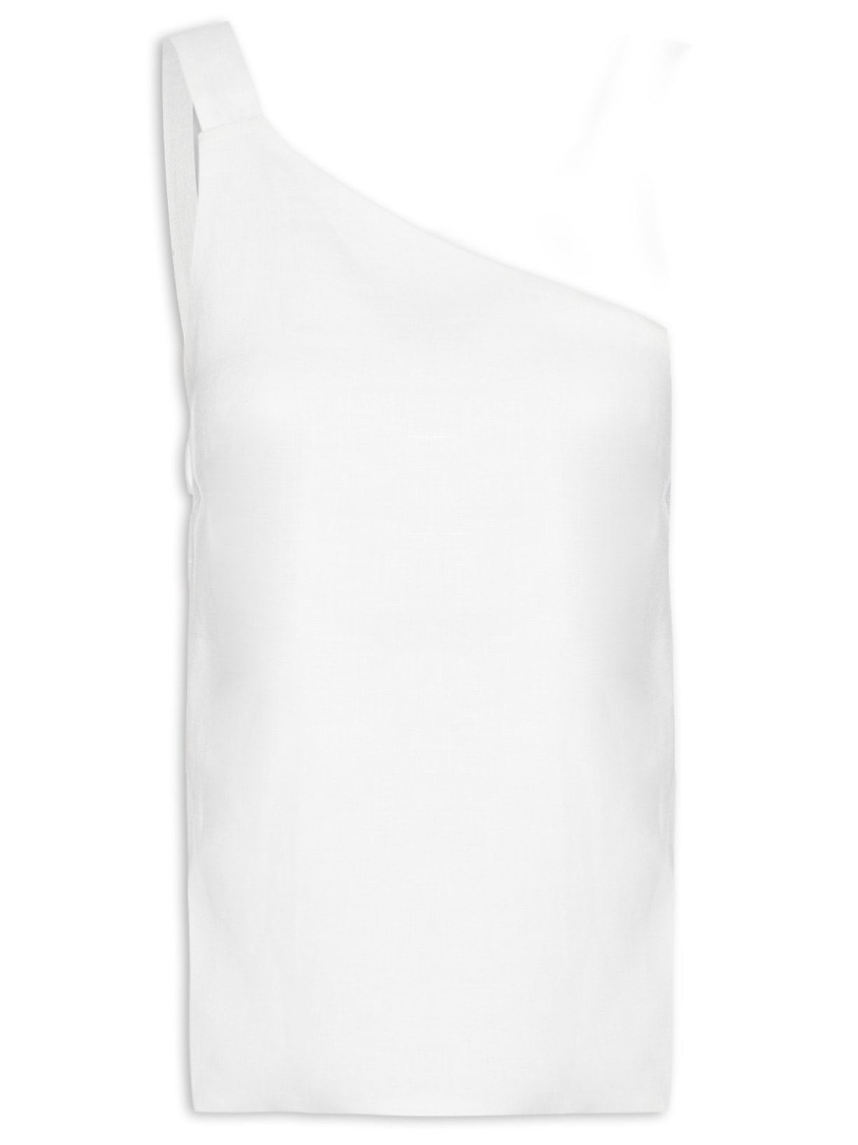 Blusa Feminina Assimétrica Linho - Branco