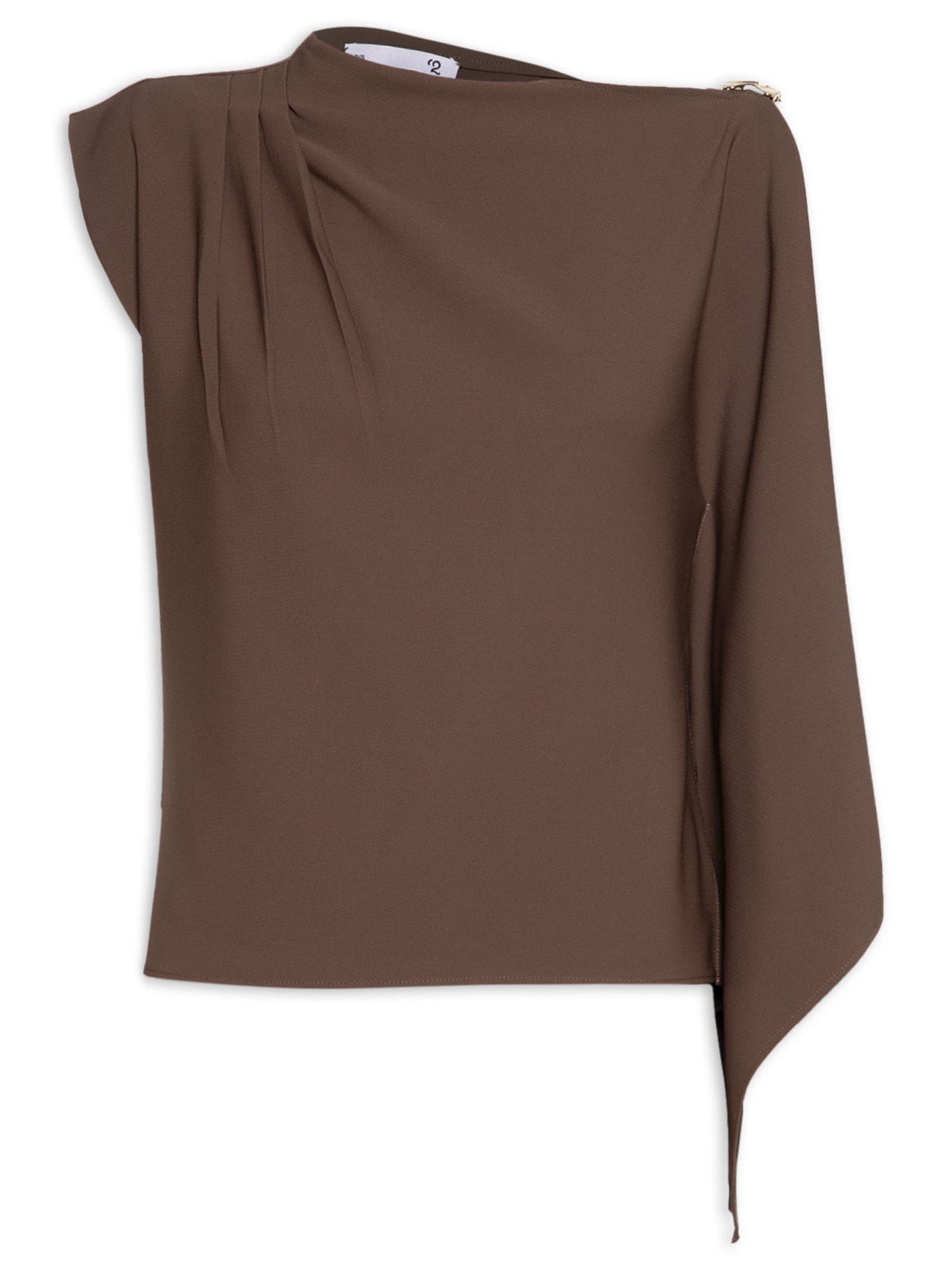 Blusa Feminina Assimétrica Marrom '2Essential