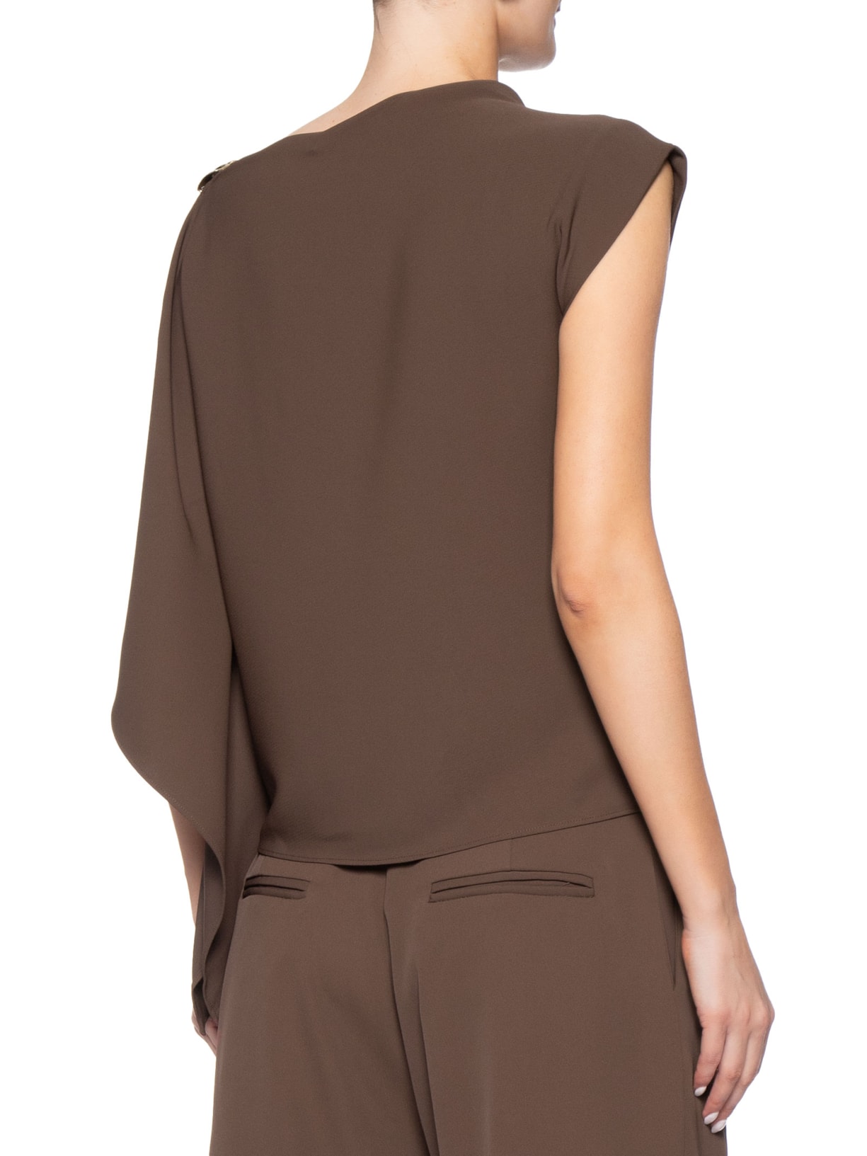 Blusa Feminina Assimétrica Marrom '2Essential